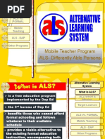 Mobile Teacher Program ALS-Differently Able Persons