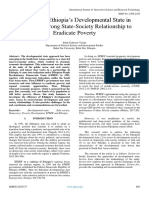 The Role of Ethiopia's Developmental State in Building A Strong State-Society Relationship To Eradicate Poverty