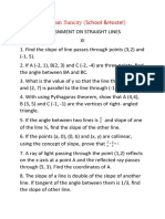 Assignment On Straight Lines