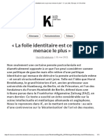 La Folie Identitaire Est Ce Qui Nous Menace Le Plus - K. Les Juifs, L'europe, Le XXIe Siècle