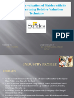 Comparative Valuation of Strides With Its Competitors Using Relative Valuation Technique