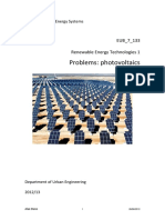 Problems: Photovoltaics: EUB - 7 - 133 Renewable Energy Technologies 1