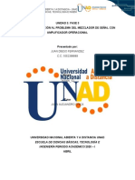 Unidad 3 Fase 3 Presentar Solucion Al Problema Del Mezclador de Seal Con Amplificador Operacional