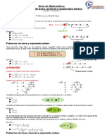 1° Medio Potencias de Base Racional y Exponente Entero Con Ejercicios Resueltos Word