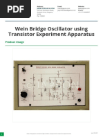 Wein Bridge Oscillator Using Transistor Experiment Apparatus