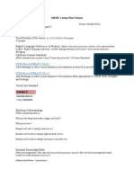 Bridging: MSMU Lesson Plan Format