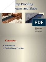 Damp Proofing of Beams and Slabs: By, Surabhya.M.R. 8 B 01JST8CV419