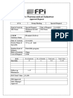 Future Pharmaceutical Industries: Approval Request