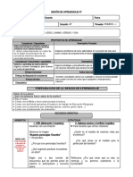 Sesión de Aprendizaje Quinto Grado 12