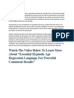 Watch The Video Below To Learn More About "Essential Hypnotic Age Regression Language For Powerful Consistent Results"