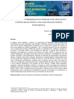 A Resolução de Problemas Do Cotidiano E de Aplicação E O Ensino de Estatística Nos Anos Finais Do Ensino Fundamental