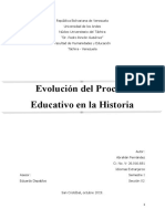 Evolución Del Proceso Educativo en La Historia