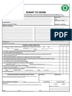 OSH004 - Permit To Work Form