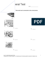 Unit 9 General Test: Listen To The Conversations. Then Match Each Conversation To The Correct Picture