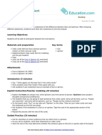 Fact vs. Opinion Sort: Learning Objectives