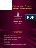 Financing of Infrastructure Projects: The Role of A Project Finance Counsel