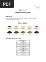 Experiment 4 Analysis of Tea and Coffee