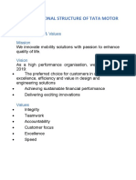 Organisational Structure of Tata Motor