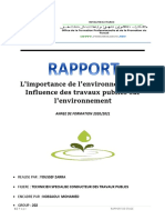 L'importance de L'environnement Influence Des Travaux Publics Sur L'environnement