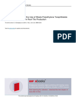 Experimental Study On The Use of Waste Polyethylen