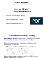 Corporate Strategy - Internationalization: Strategic Management