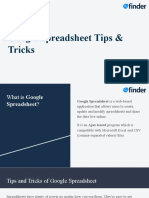 Google Spreadsheets Tips & Tricks