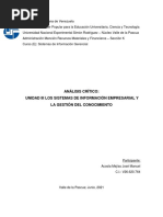 Analisis Critico Sistemas de Informacion Empresarial y Gestion Del Conocimiento