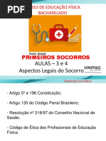 1°-Aula 3 e 4 - Primeiros Socorros - Aspectos Legais