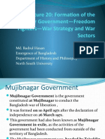 Lecture 20 - Formation of The Mujibnagar Government-Freedom Fighters-War Strategy and War Sectors