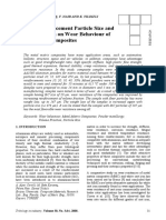 Effect of Reinforcement Particle Size and Volume Fraction On Wear Behaviour of Metal Matrix Composites