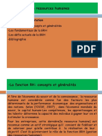 B-2-La Fonction Ressources Humaines: Plan de La Présentation