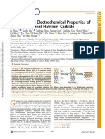 Synthesis and Electrochemical Properties of Two-Dimensional Hafnium Carbide