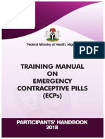 Training Manual On Emergency Contraceptive Pills (Ecps)