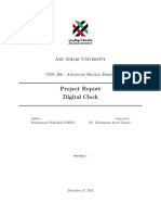 Project Report Digital Clock: Abu Dhabi University