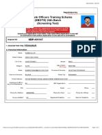 State Bank Officers Training Scheme (SBOTS) 24th Batch (Screening Test)