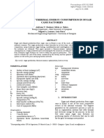Optimization of Thermal Energy Consumption in Sugar Cane Factories