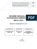 INFORME MENSUAL DE ACTIVIDADES AMBIENTALES Mayo