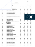 Presupuesto Estructuras