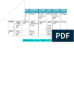 Training Plan Template: Monda Y Tuesda Y Wednesda Y Thursda Y Frida Y Saturda Y Sunda Y