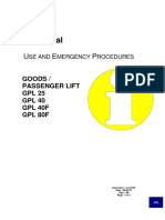 Use Manual: Goods / Passenger Lift GPL 25 GPL 40 GPL 40F GPL 80F