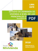 Estudio de Demanda de Mejoramiento de Vivienda de Lima Este