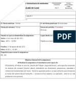 Silabo de Derecho Laboral I Relaciones Industriales