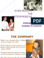 Narayan Murthy, THE Enterpreneur: Presented By, Sonam M Khatri