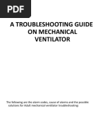 Mechanical Ventilation Troubleshooting