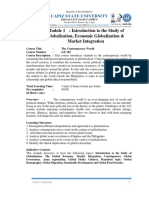 Module 1: Introduction To The Study of Globalization, Economic Globalization & Market Integration