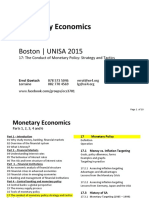 ECS 3701 Monetary Economics: Boston - UNISA 2015