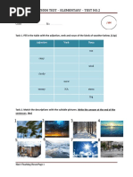 Elementary - Test 2 (Weather - Hobbies)