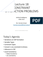 Constraint Satisfaction Problems: Artificial Intelligence COSC-3112 Ms. Humaira Anwer