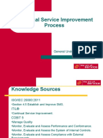 Continual Service Improvement Process: General Understanding