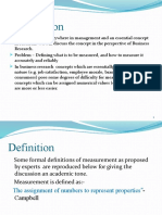 Measurement and Scaling